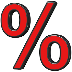 Fixed amount not percentage! Logo